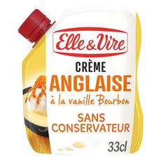 ELLE & VIRE Crème Anglaise à la vanille bourbon sans conservateur 33cl