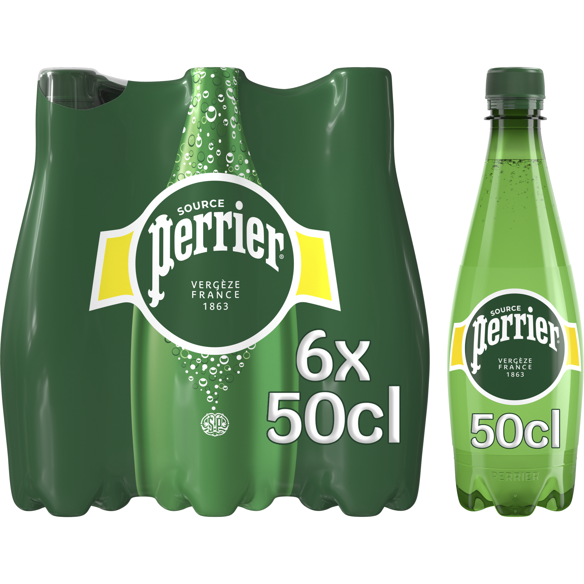 Perrier Eau De Source Gazéifiée Bouteille En Plastique De 500 Ml