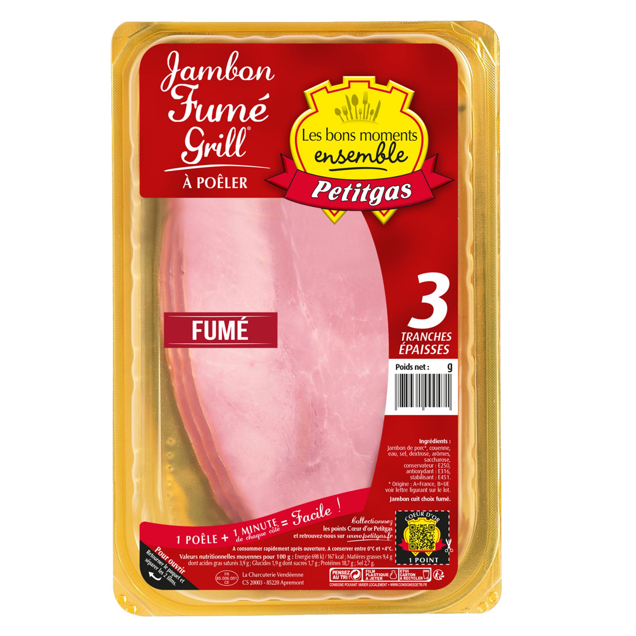 Jambon fumé cuit au foin