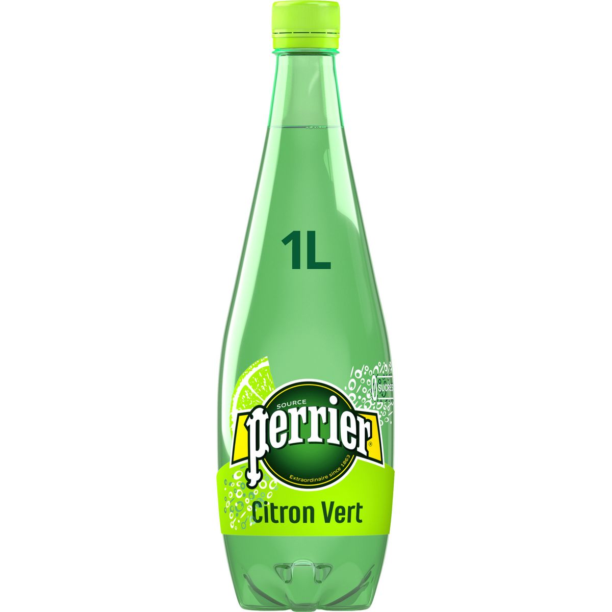 PERRIER Eau gazeuse aromatisée au citron vert bouteille 1l pas cher ...