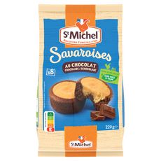 ST MICHEL Savaroises au chocolat, sachets individuels 8 gâteaux 220g