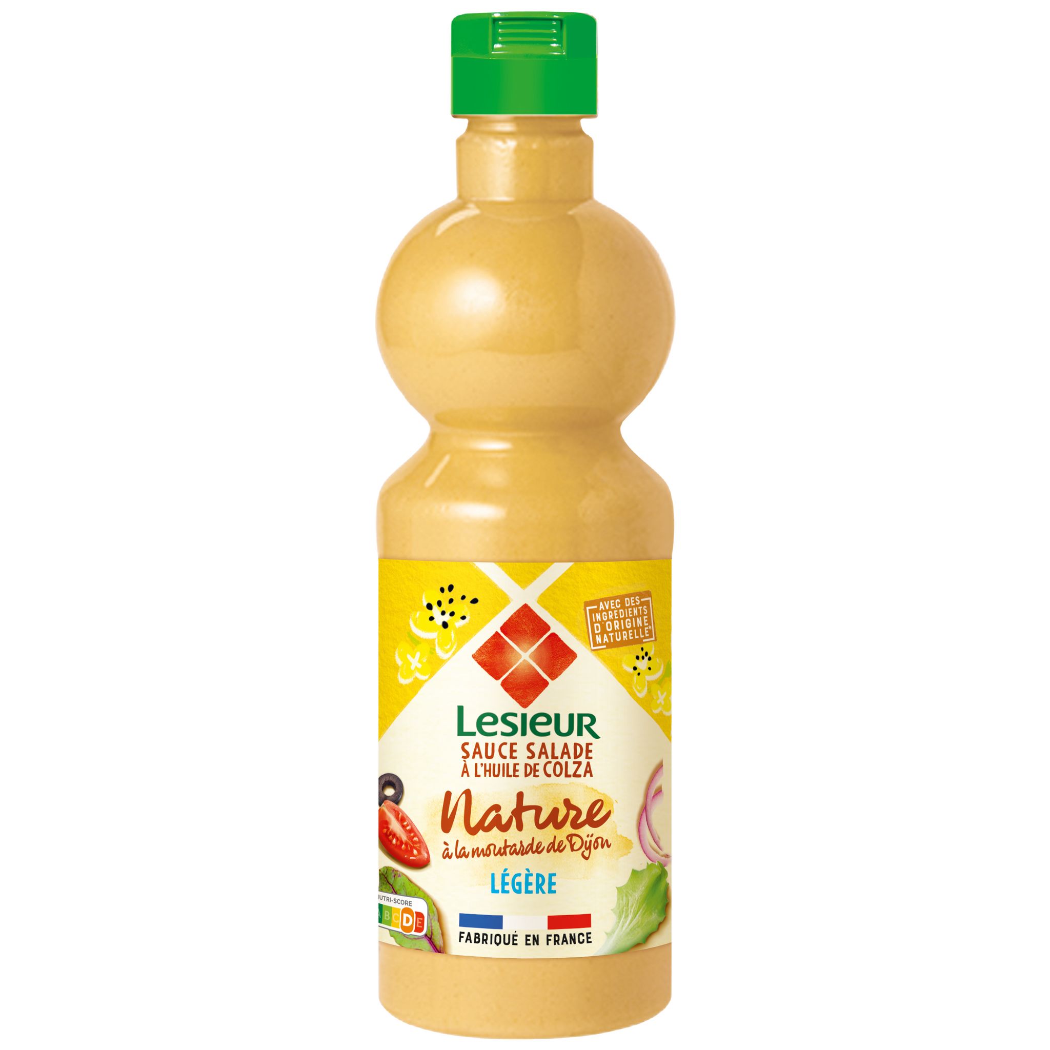 LESIEUR Sauce salade nature légère à la moutarde de Dijon 50cl pas cher 