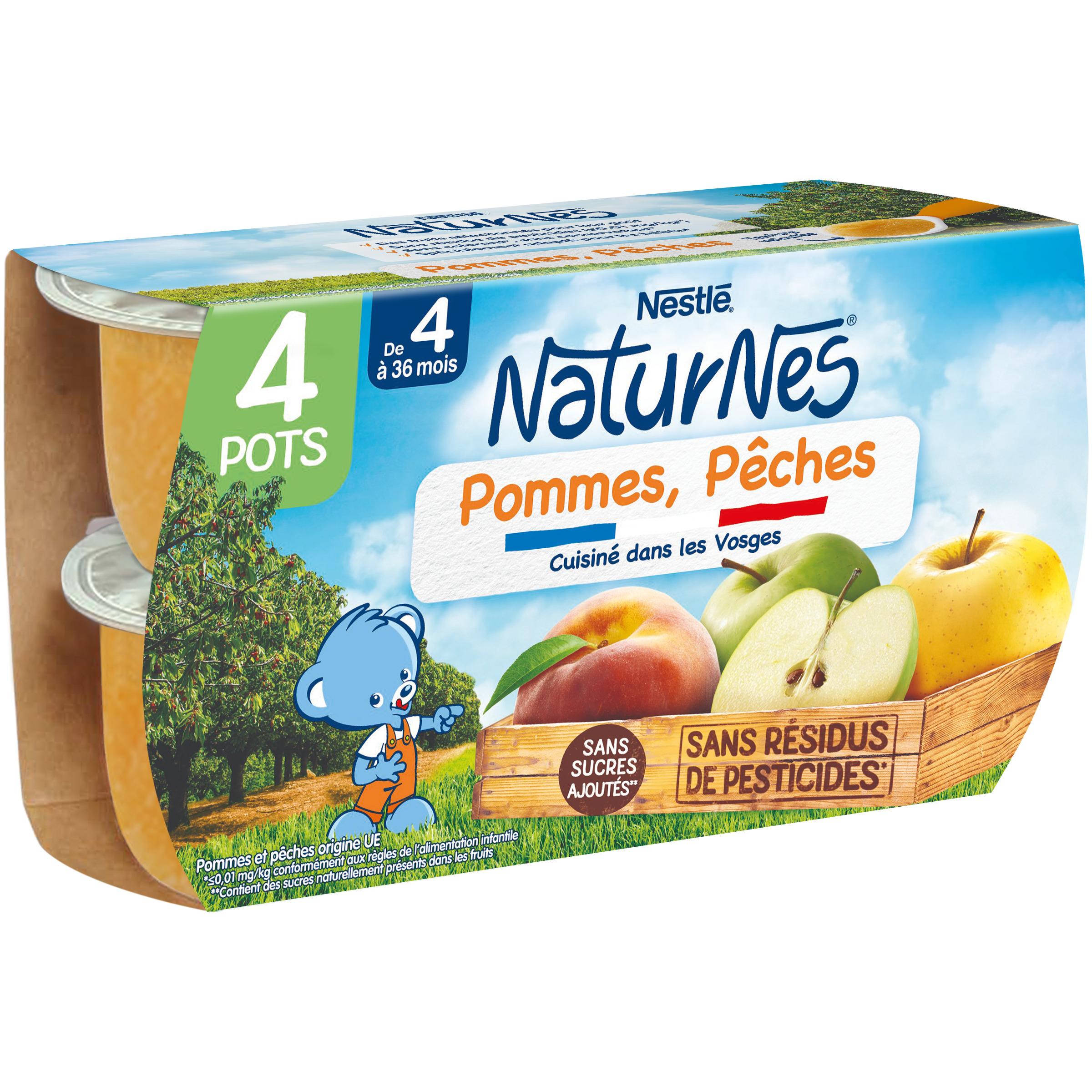 BLEDINA - COMPOTE BEBE POMME PRUNEAUX DES 4 MOIS 4 Pots de 130g