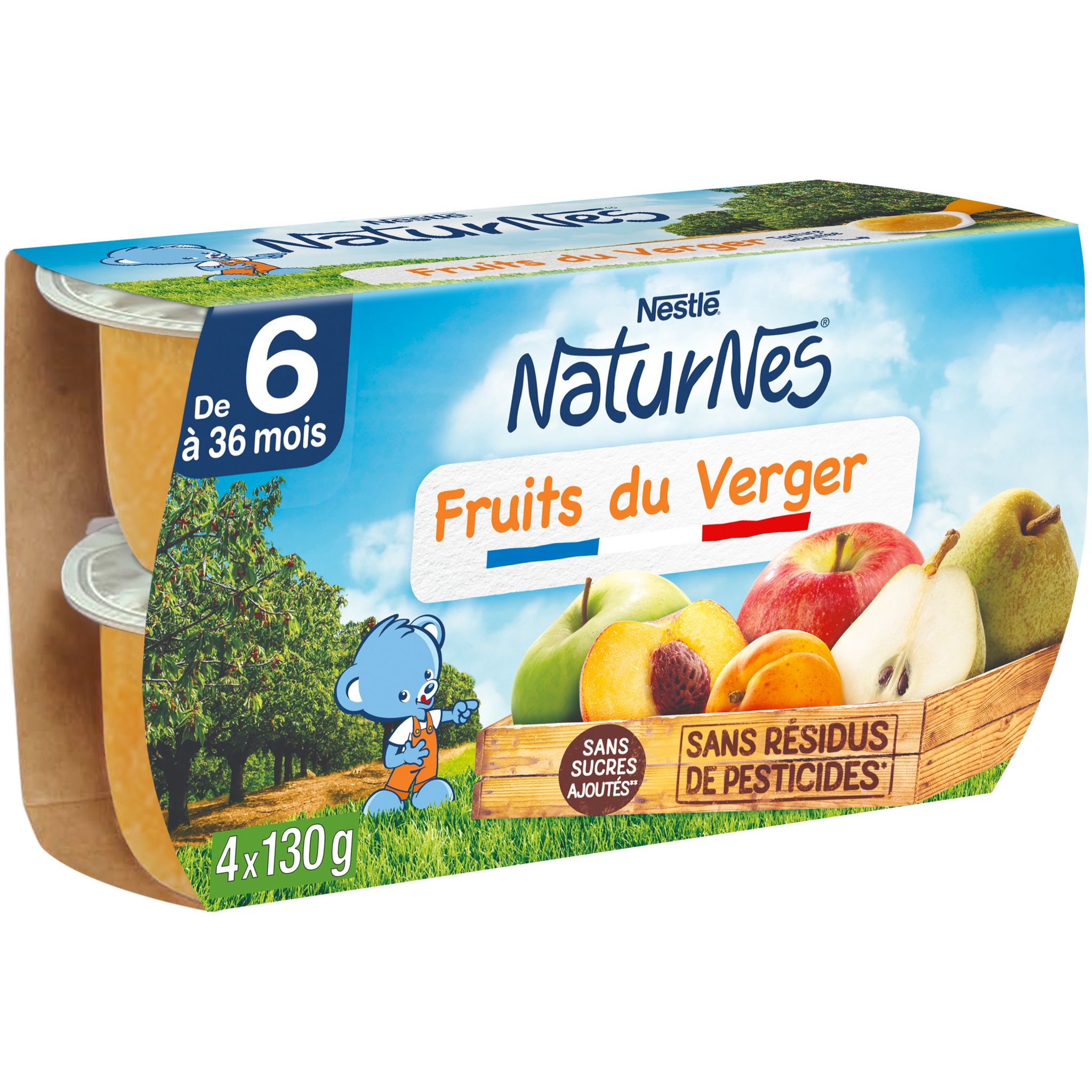 Nestlé Naturnes Petits Pots Bébé Jardinière de légumes Veau - Dès 6 mois -  2x200g : : Epicerie