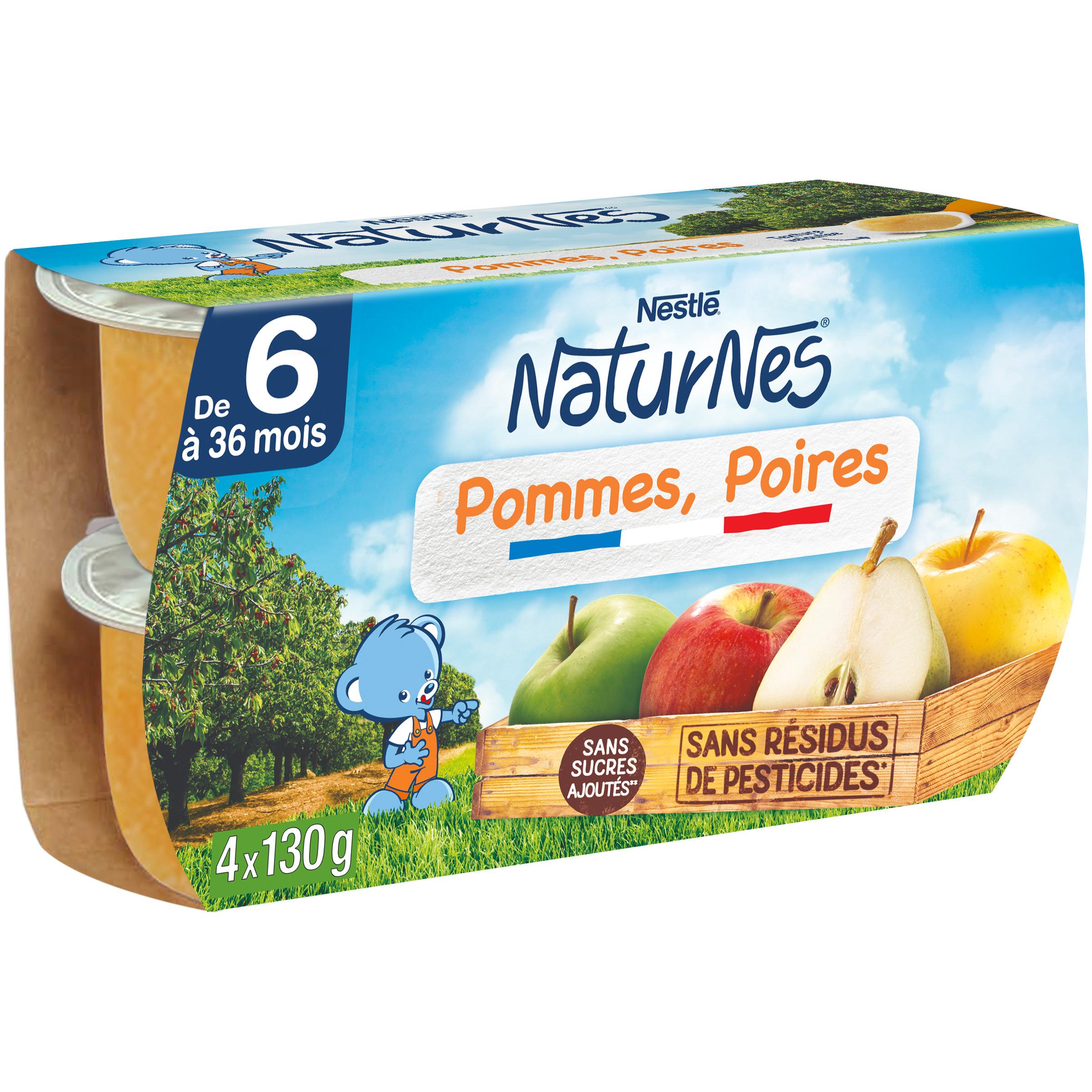 NESTLE NATURNES Petits pots bébé Haricot Vert - 4x130g - Dès 4/6