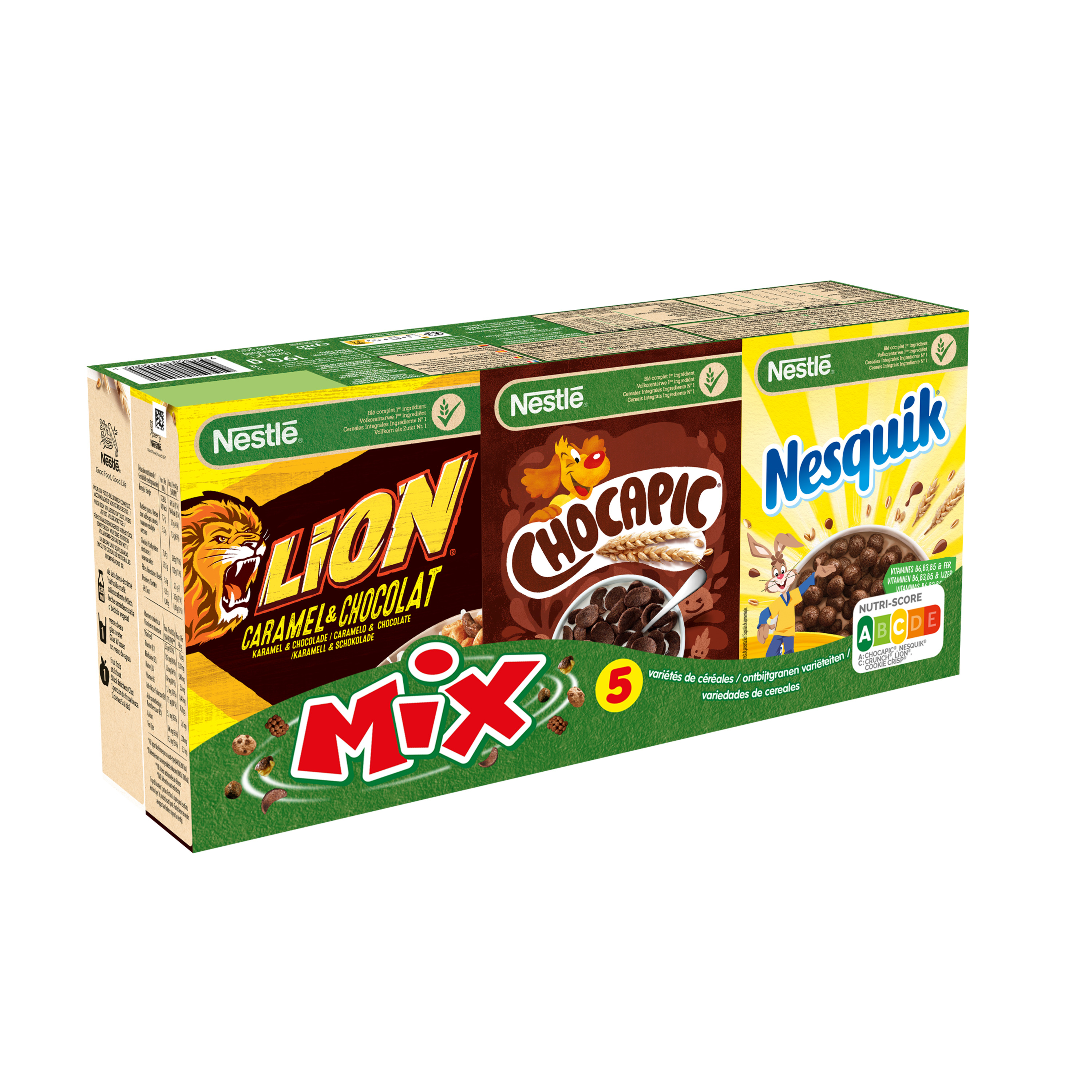 NESTLE Mix mini boites de céréales Lion Chocapic Nesquik Crunch