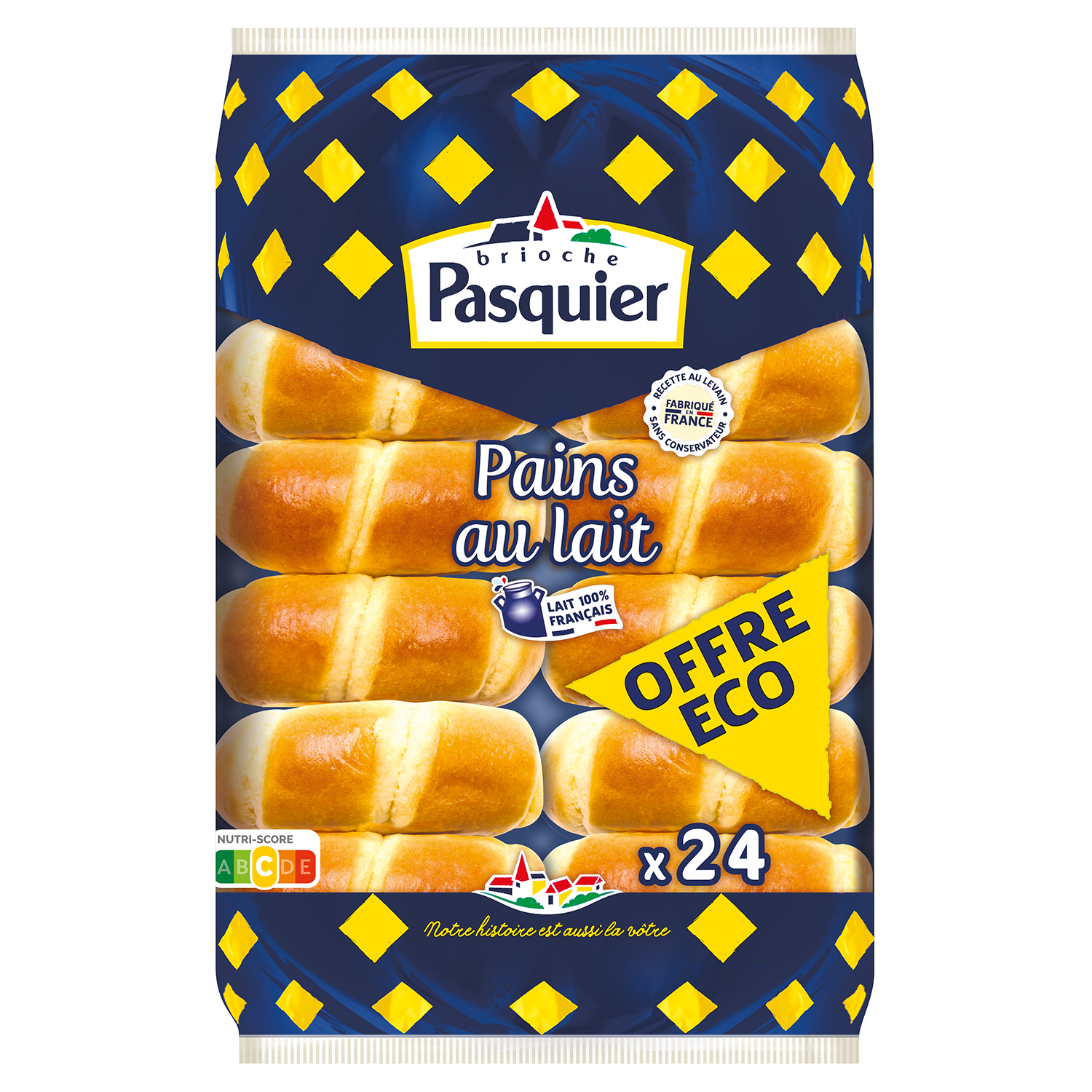 AUCHAN Pains au lait 20+4 offerts 840g pas cher 