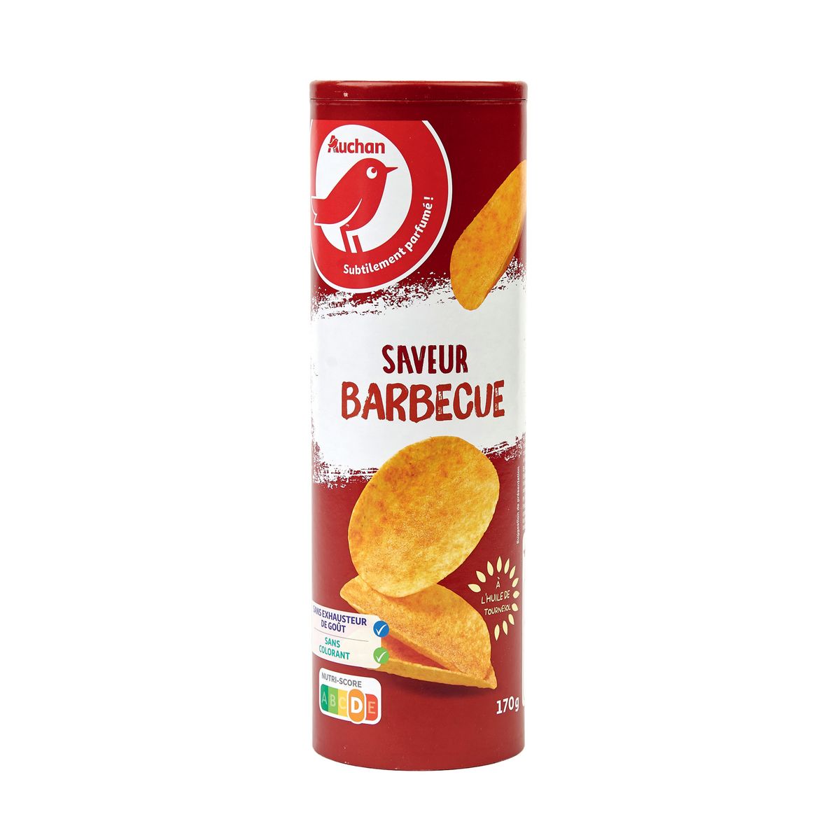 AUCHAN Chips tuiles saveur barbecue 170g