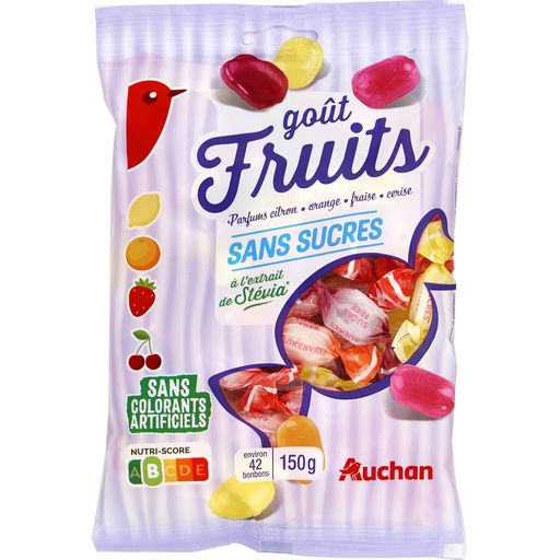 Bonbon sans sucre gout fruit bf sachet 150 g (Belle France)