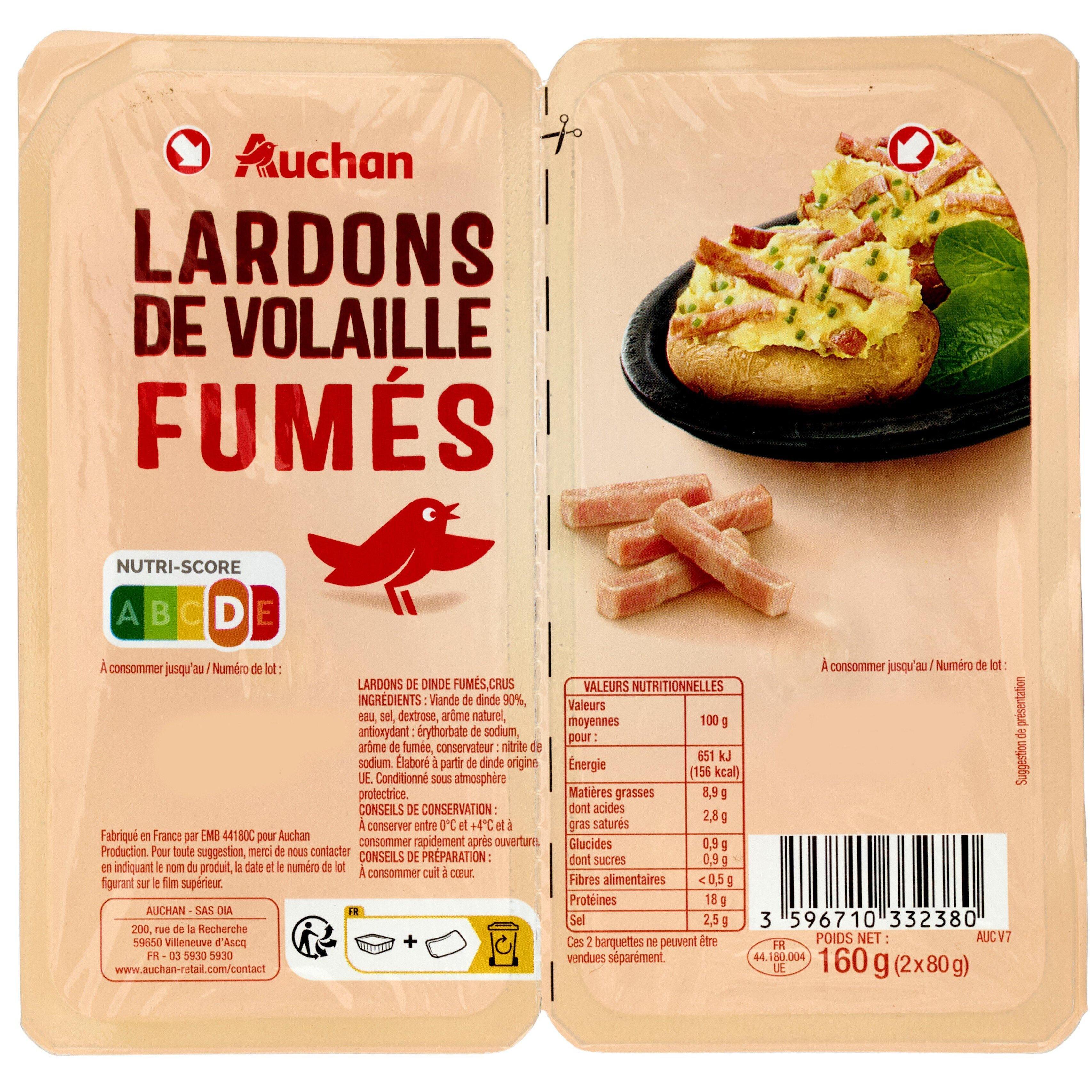 Lardons de volaille fumés 2X75G TRADILEGES - Drive Z'eclerc