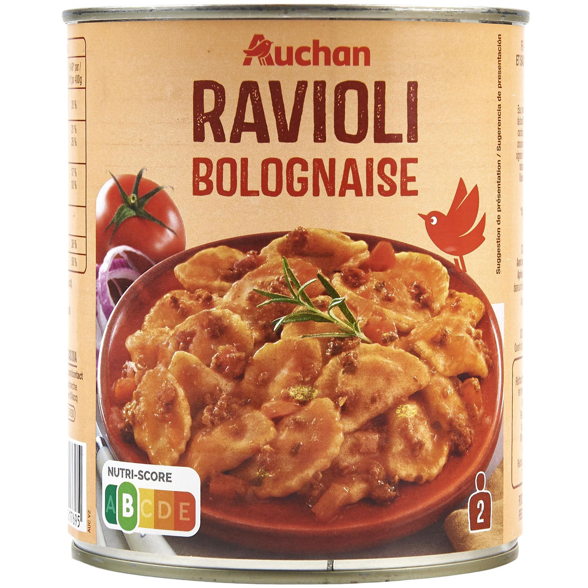 Ravioli à la bolognaise 285g Contenu