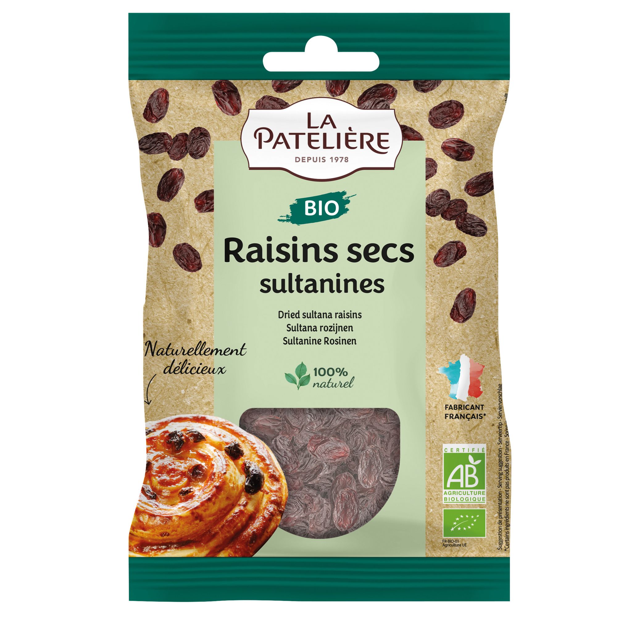 AUCHAN Raisins secs sultanines 200g pas cher 