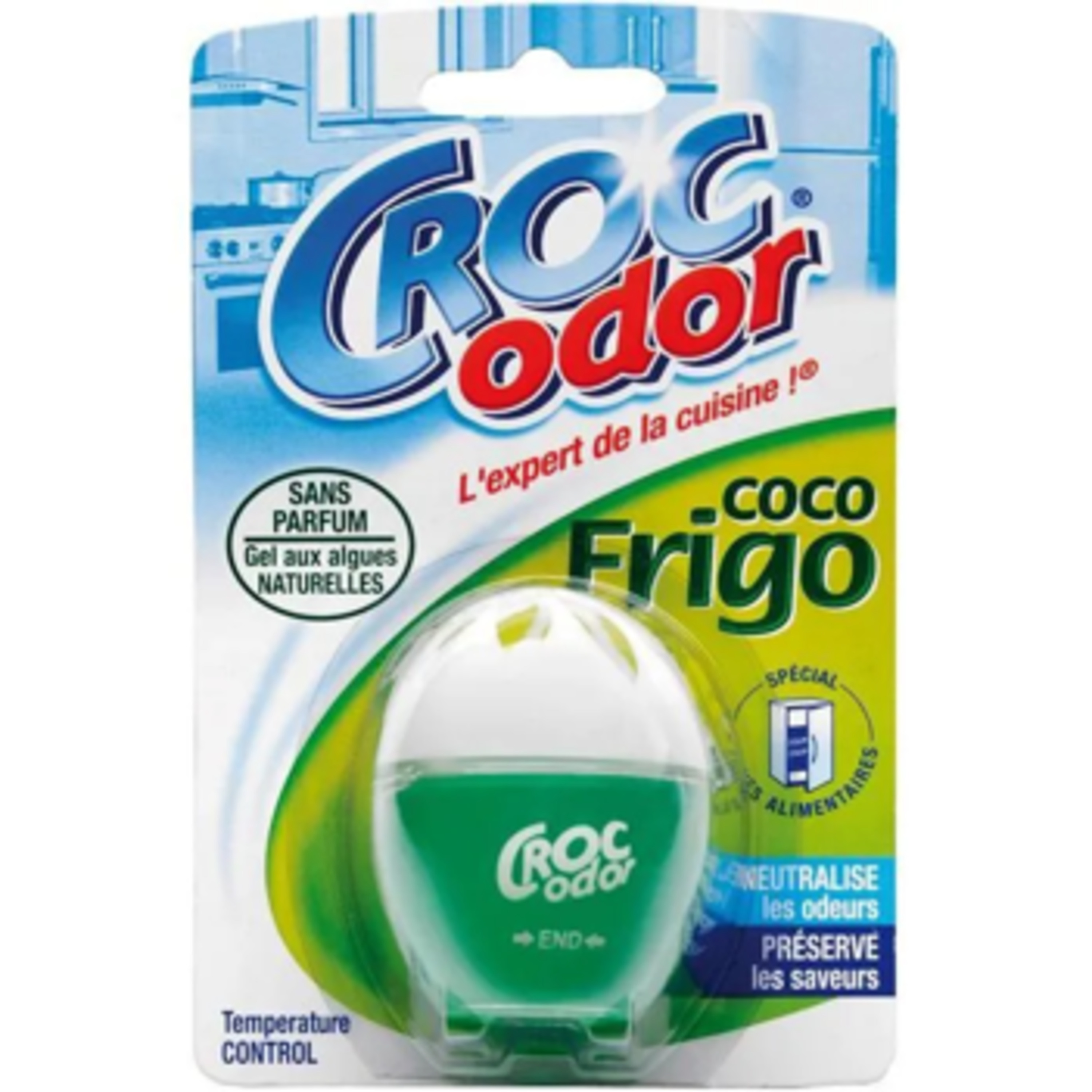 AUCHAN Désodorisant frigo anti-odeur et sans parfum 1 désodorisant 40g