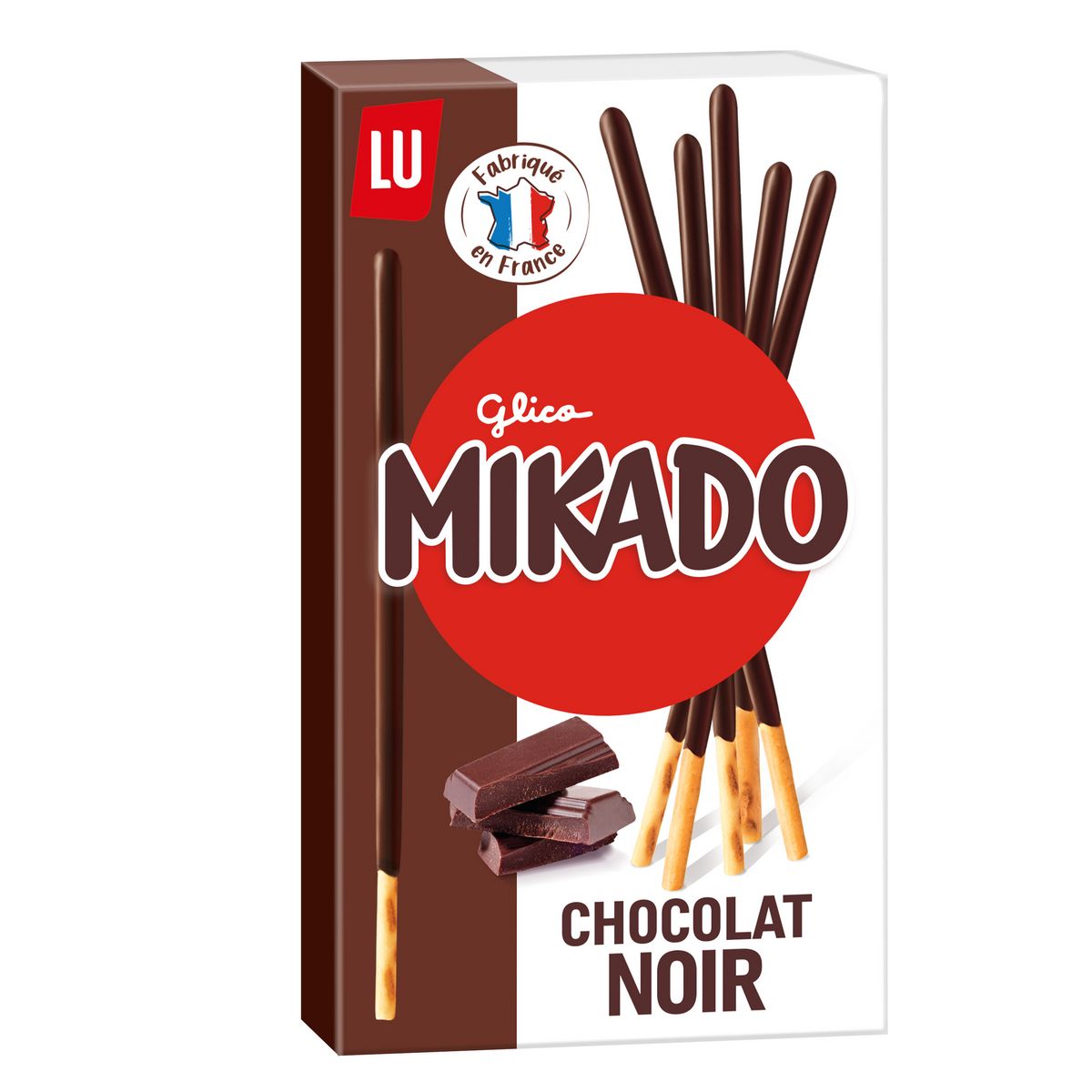 MIKADO Bâtonnets biscuités nappés de chocolat noir 90g