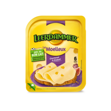 LEERDAMMER Le Moelleux Fromage nature en tranche 6 tranches 150g