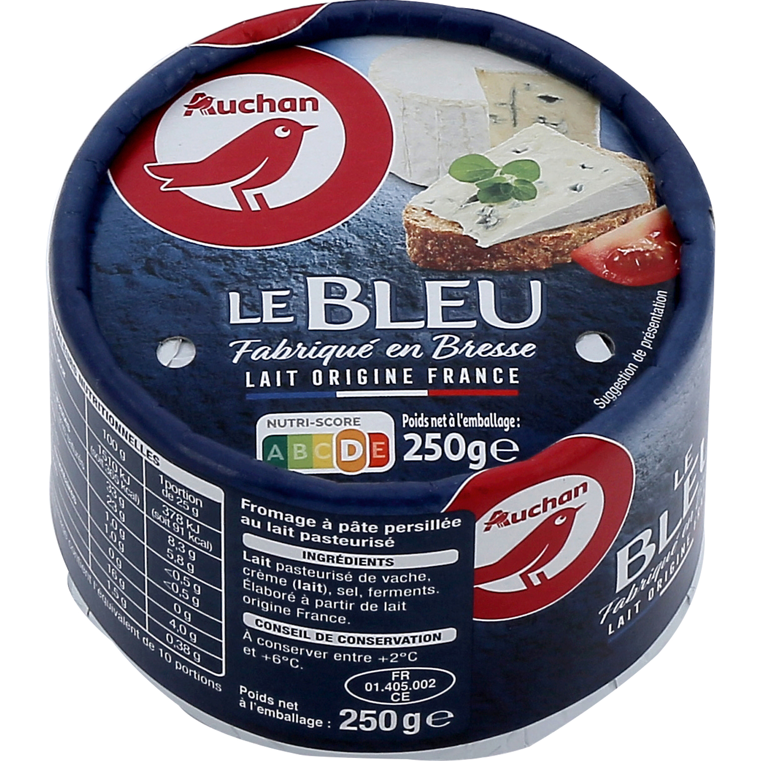 AUCHAN Pâte à sucre bleue 250g pas cher 