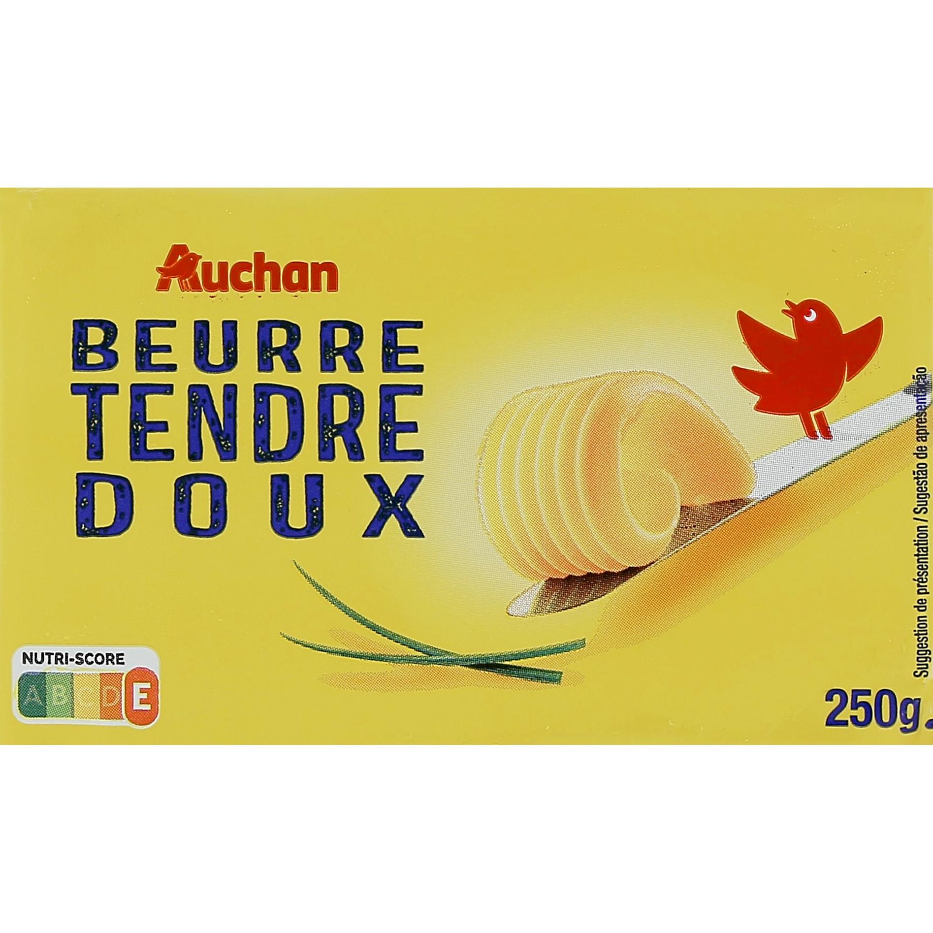 AUCHAN Beurre doux 125g pas cher 