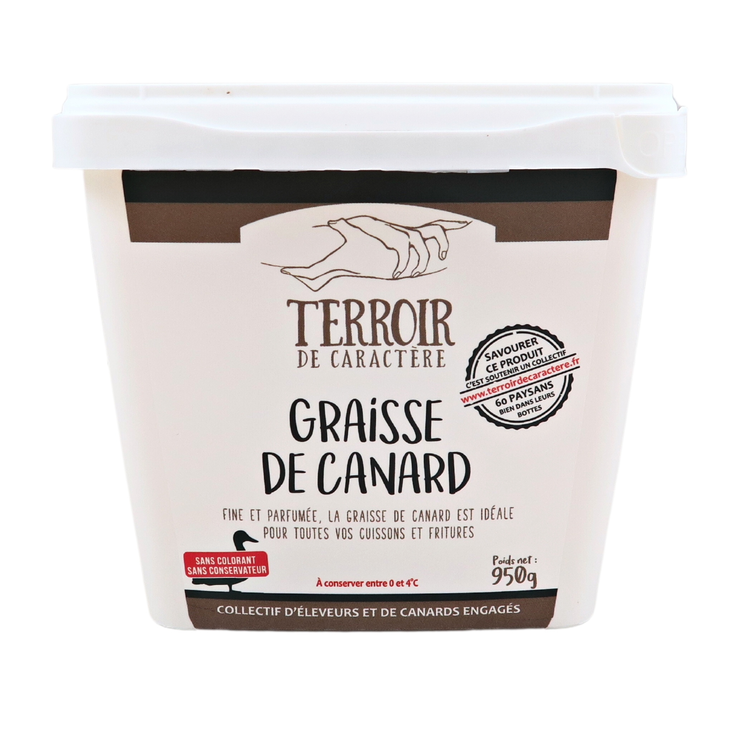 TERROIR DE CARACTERE Graisse de canard 950g pas cher 