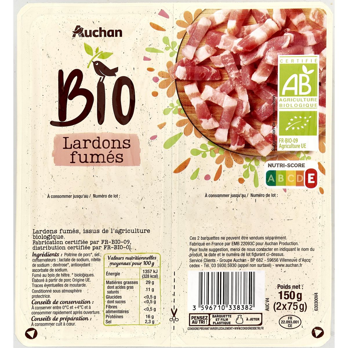 Livraison à domicile Herta Lardons Fumés, 200g