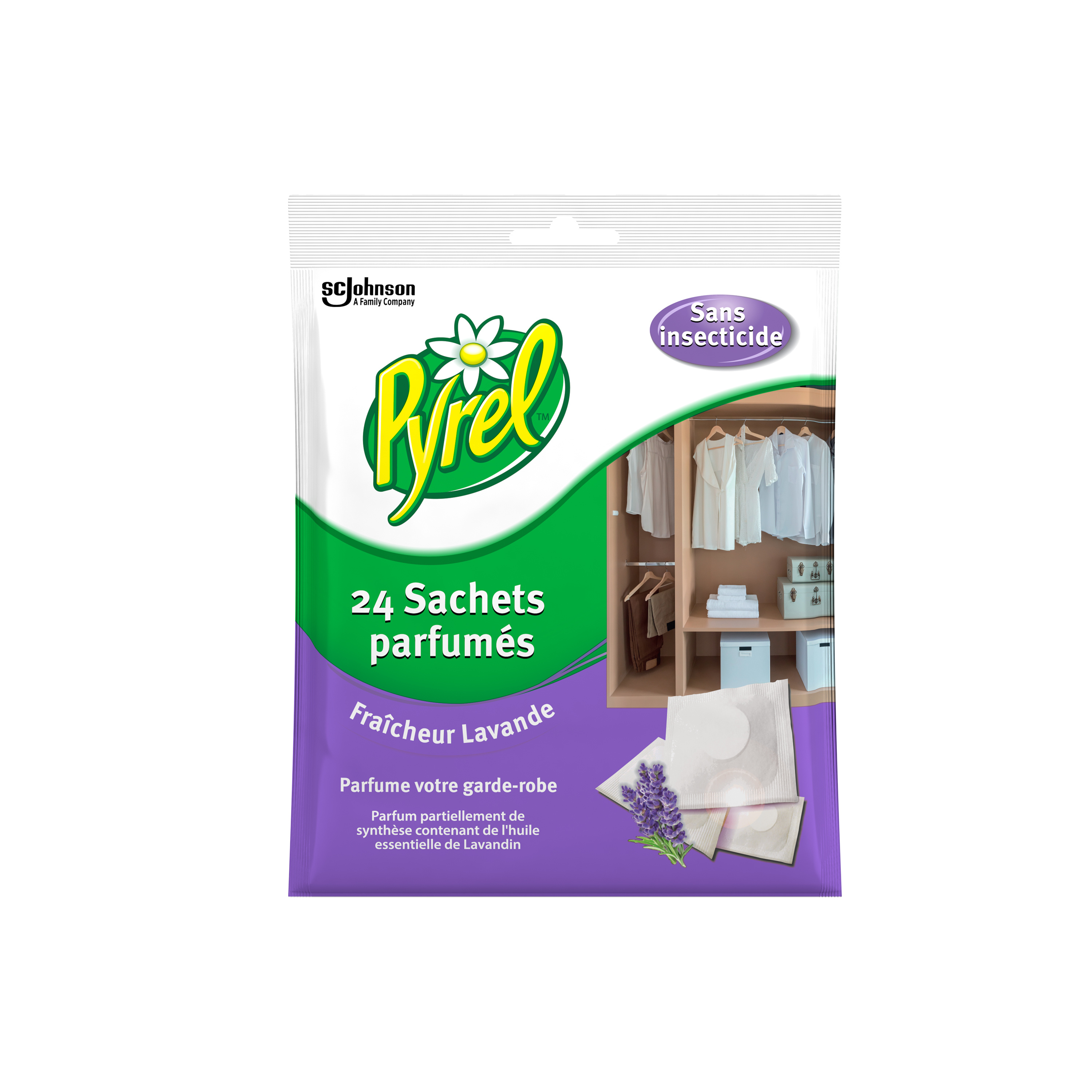 RAID Sachets armoires gel anti-mites parfum lavande 2 sachets pas cher 