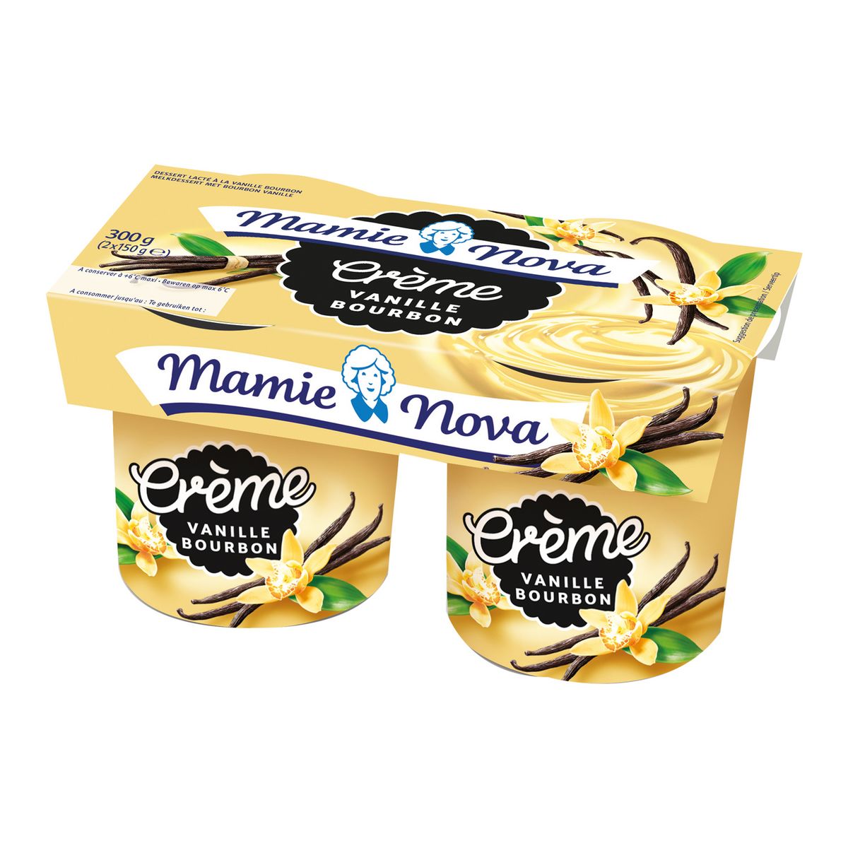 MAMIE NOVA Yaourt gourmand à la pêche avec morceaux 2x150g pas cher 