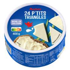 AUCHAN Petits triangles de fromage fondu 24 portions 400g