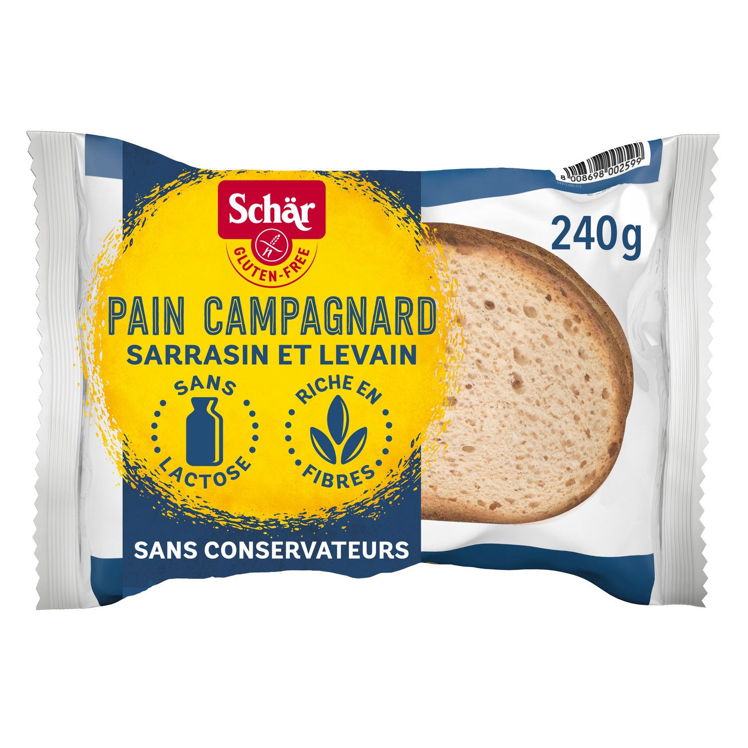 SCHAR Petit pain sans gluten 6 portions 350g pas cher 