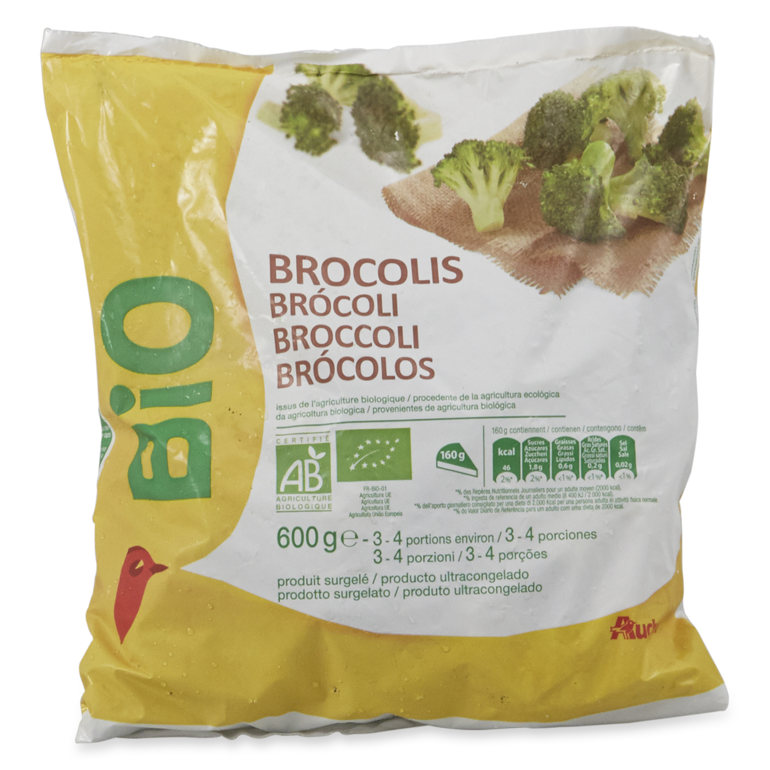 AUCHAN Brocolis déjà cuit 3-4 portions 750g pas cher 