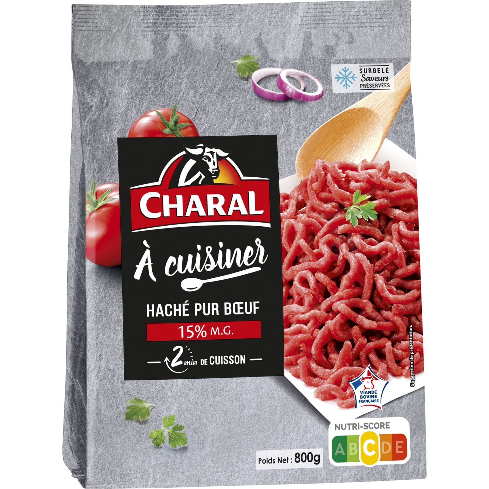 CHARAL Viande hachée à cuisiner 100% pur bœuf 15% MG 800g pas cher