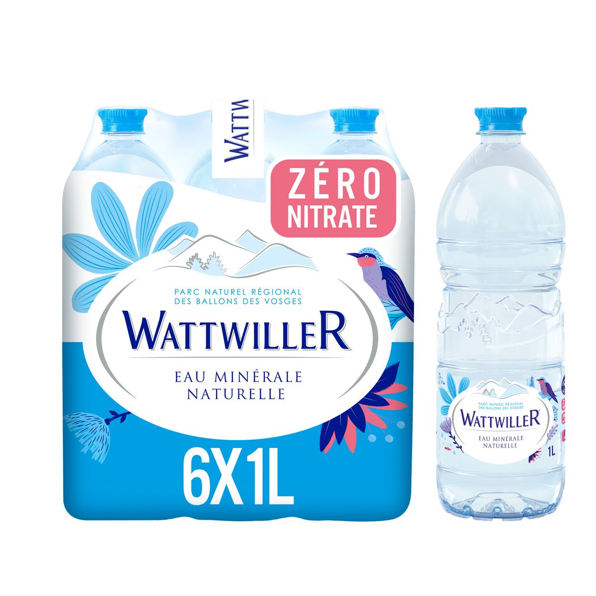 WATTWILLER Eau minérale naturelle plate bouteilles 6x1l