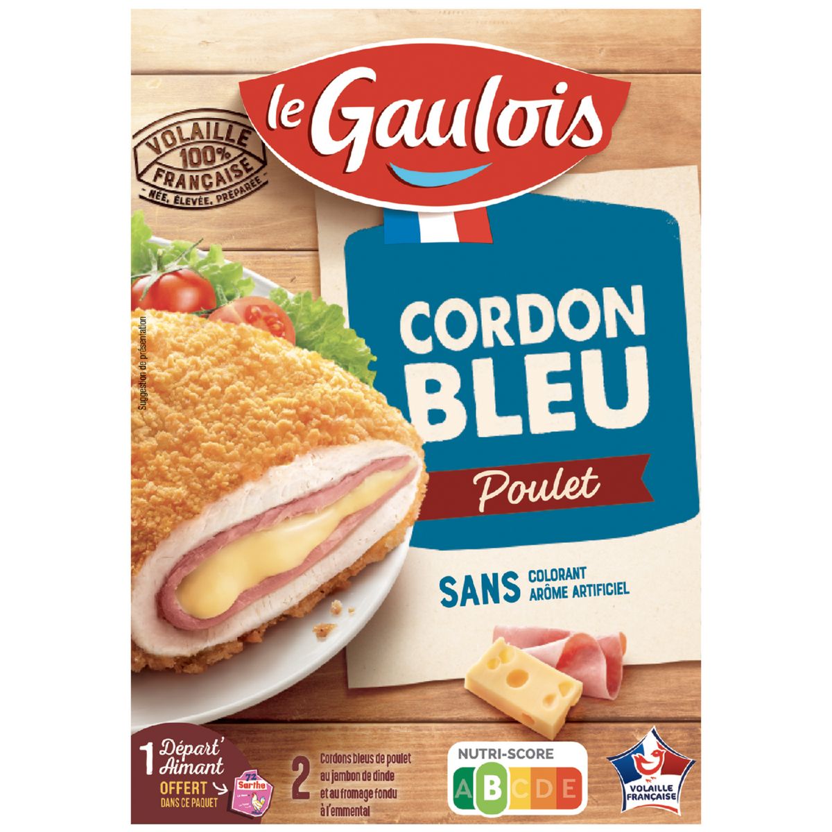 LE GAULOIS Cordon bleu de poulet 2 200g
