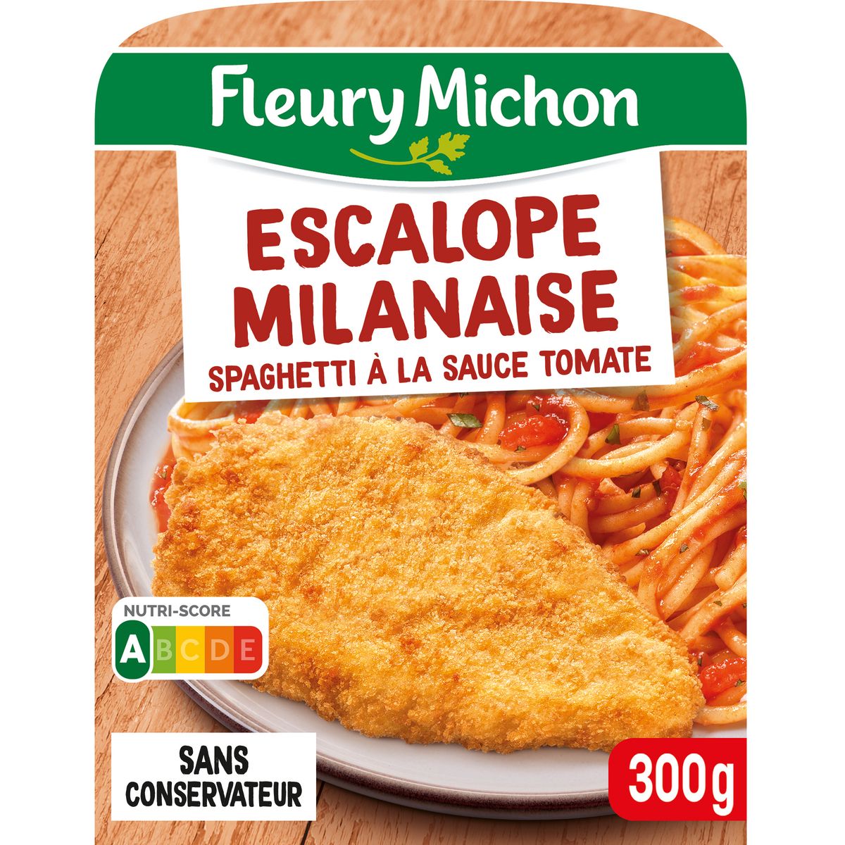 FLEURY MICHON Escalope milanaise et spaghetti tomate 1 portion 300g
