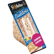 SODEBO Sandwich pain suédois jambon chèvre 135g