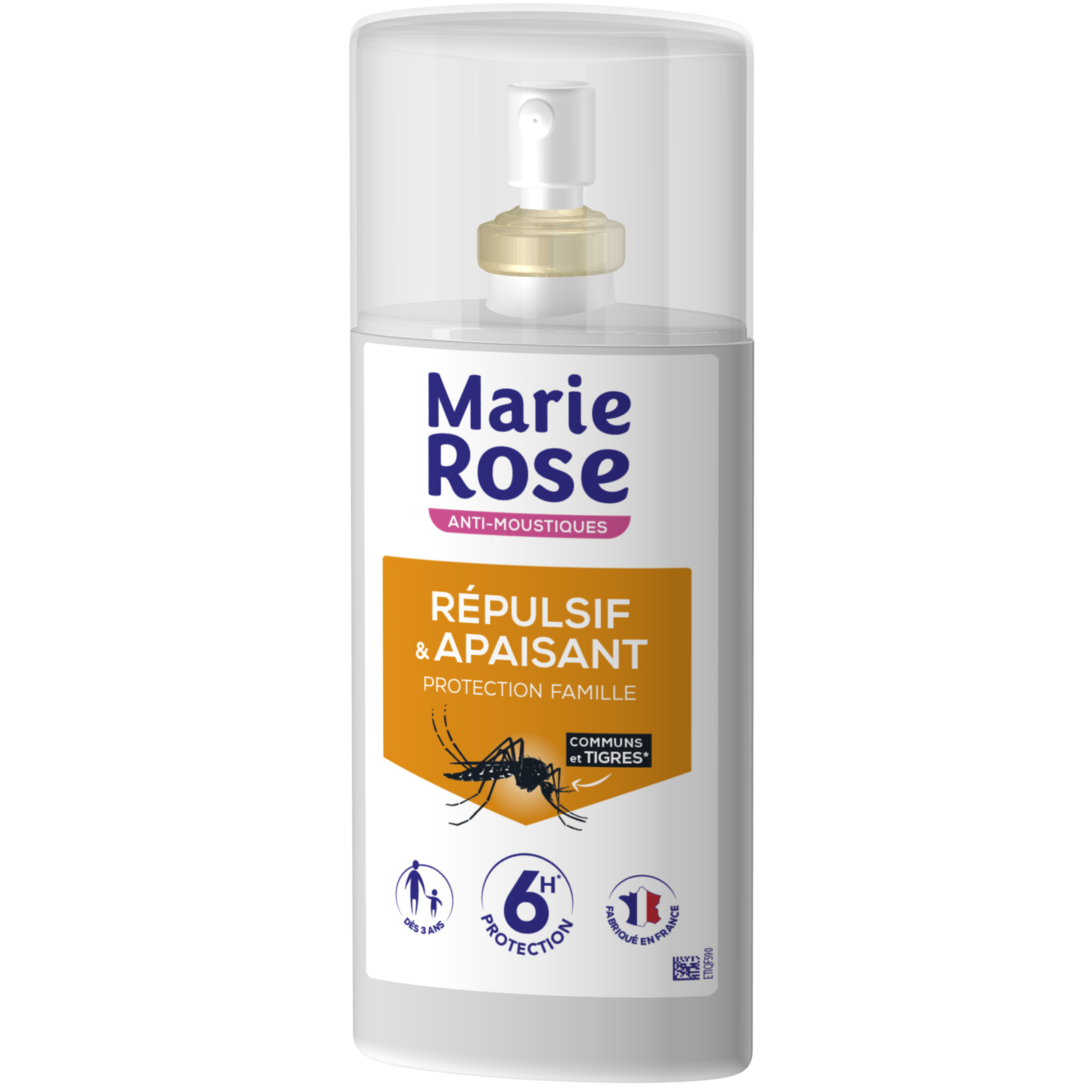Spray répulsif anti-moustiques 7h, Marie Rose (100 ml)