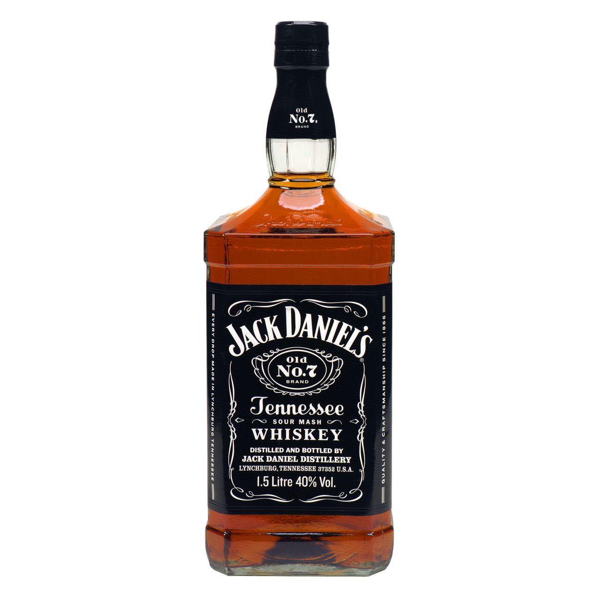 JACK DANIEL'S Whisky Tennessee old N°7 40% 1,5l