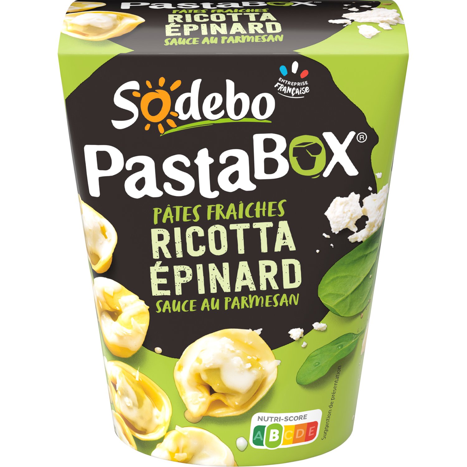 SODEBO Pasta box fusilli fromages italiens 1 portion 330g pas cher 