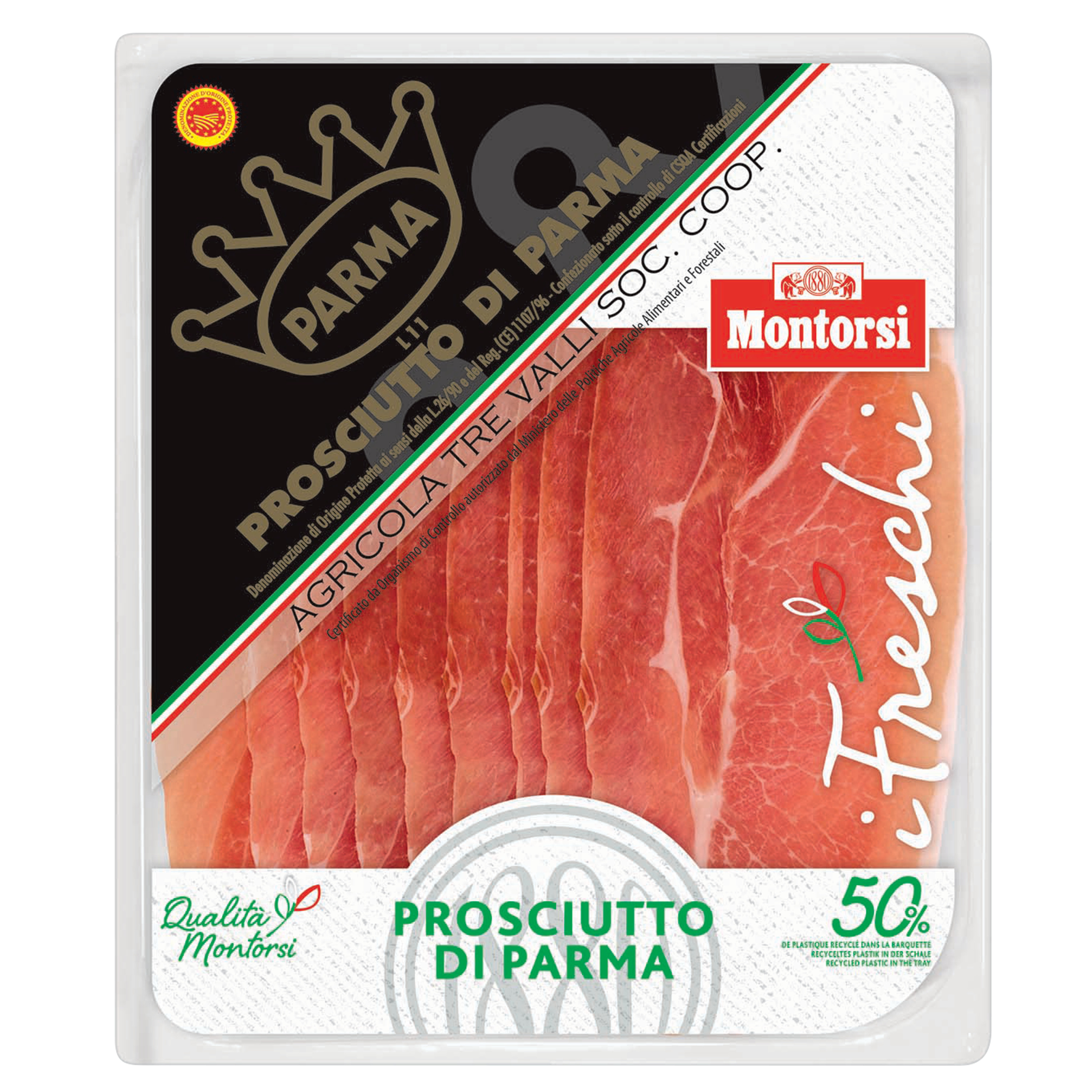 Livraison à domicile Montorsi Jambon cru I Freshi, 90g, 5 tranches