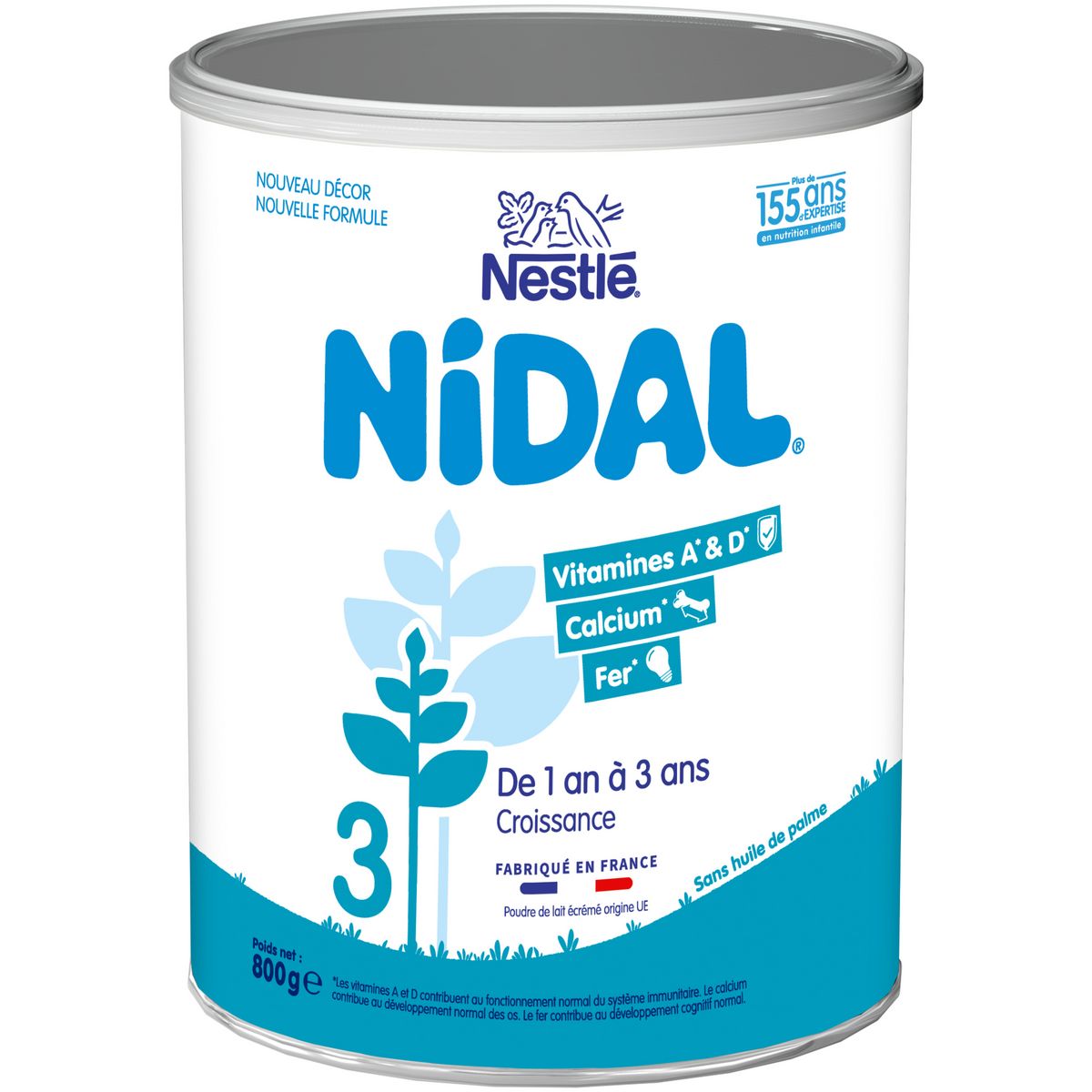 NESTLE Nidal 3 lait de croissance en poudre dès 12 mois 800g