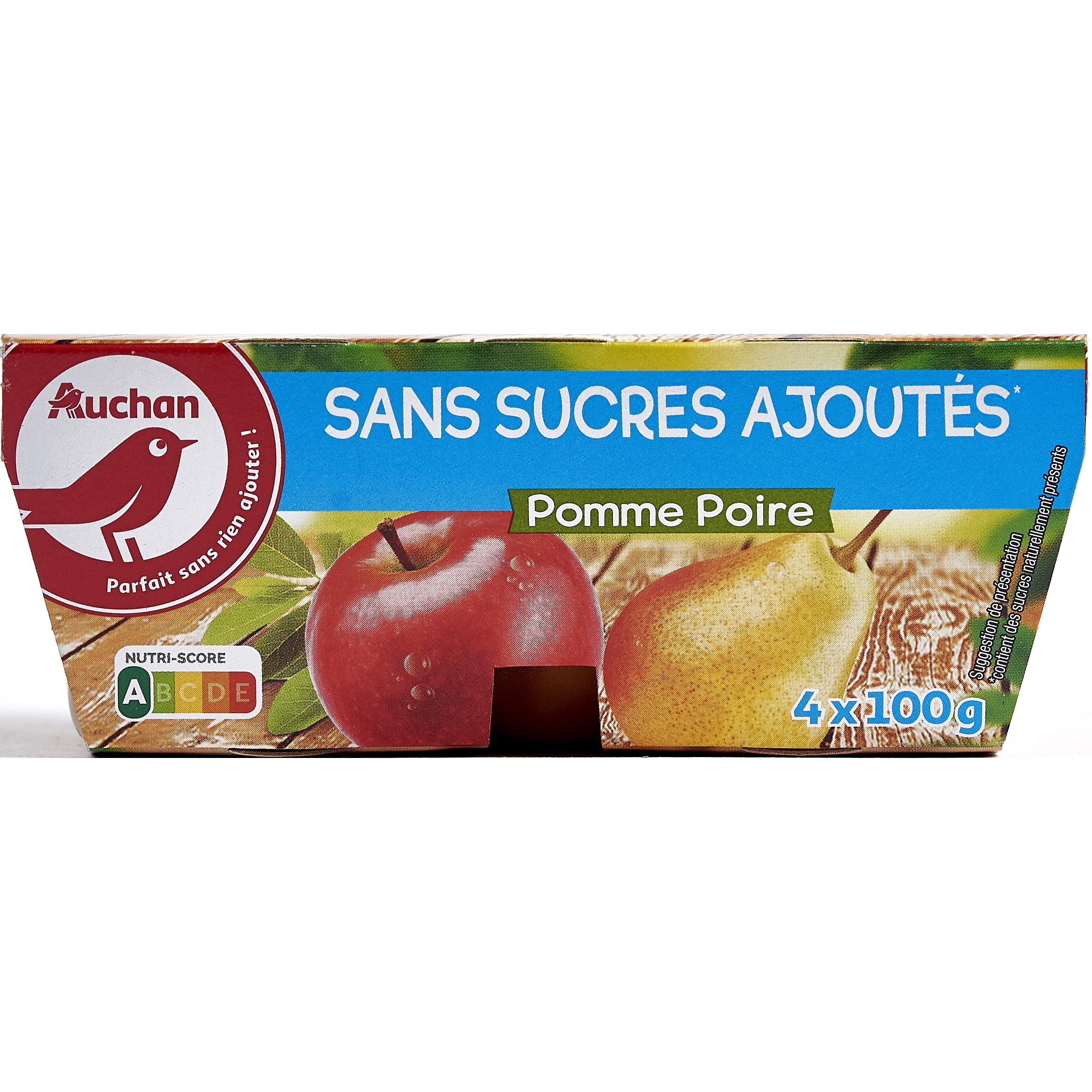 Compote pomme allégée en sucres Andros 4x100g sur