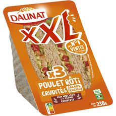 DAUNAT Sandwich XXL poulet crudité 230g