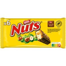 NESTLE Nuts barres chocolatées 6x42g