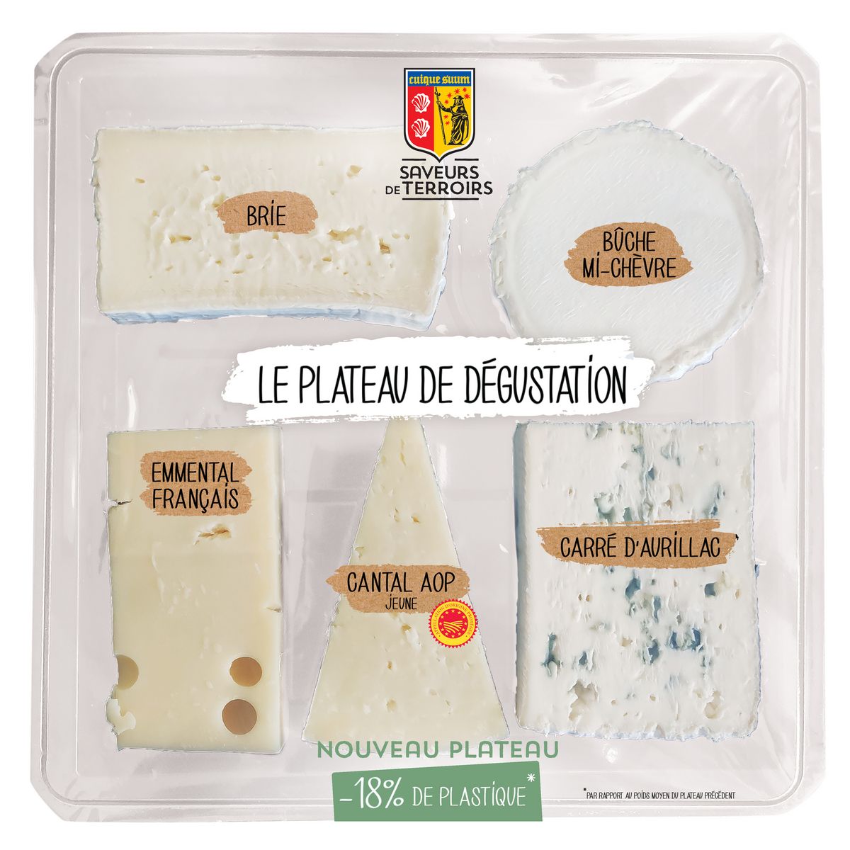 FROMAGE A LA COUPE Plateau de 5 fromages AOP 400g