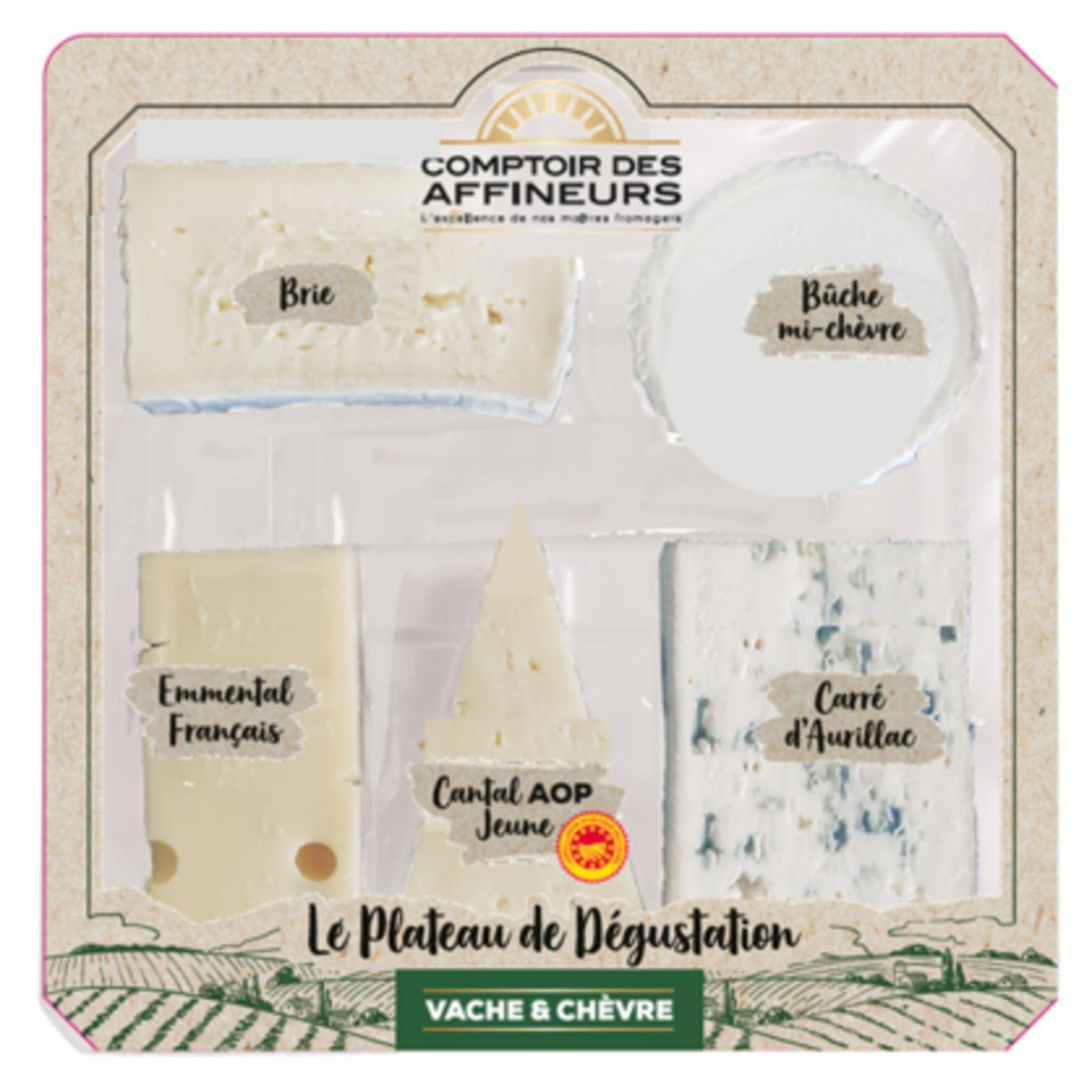 Fromage plateaux 5 variétés SAVEURS DE TERROIRS