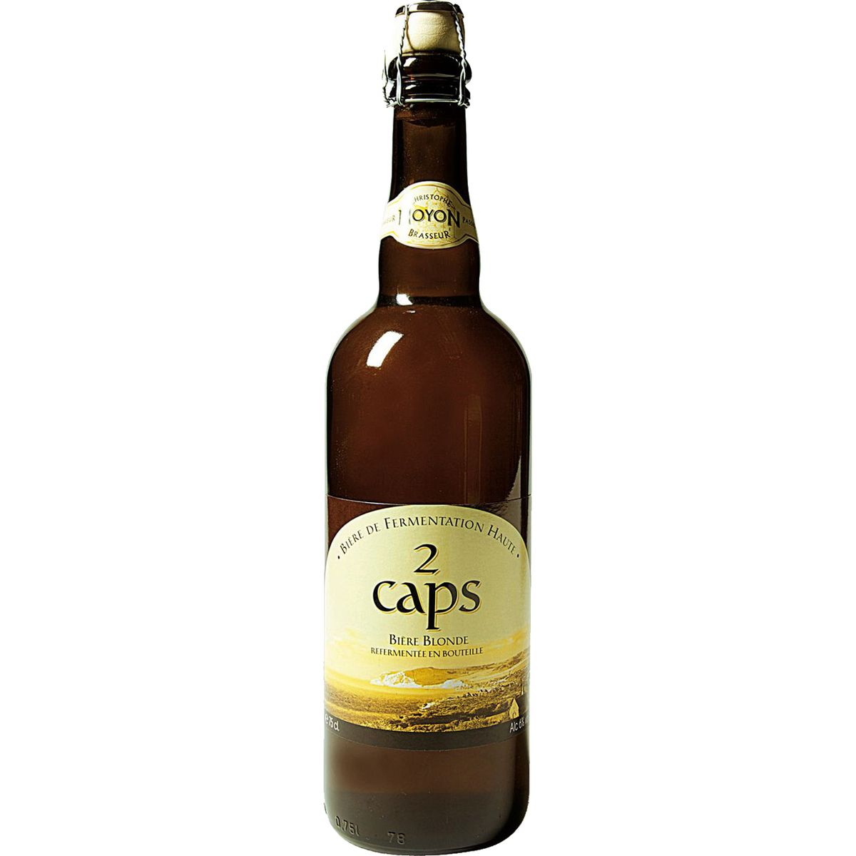 2 CAPS Bière blonde artisanale haute fermentation 6% 75cl
