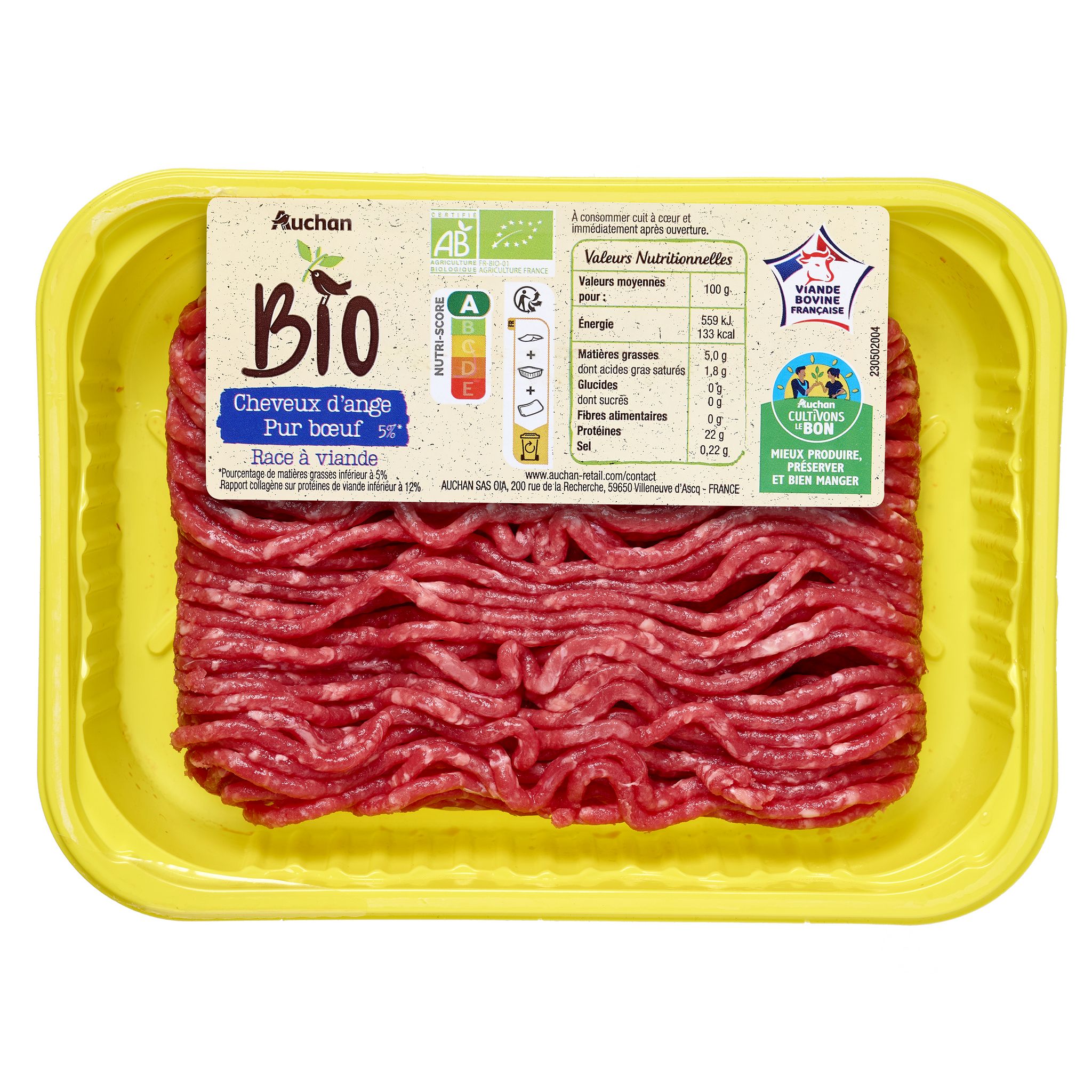 HACHÉ BŒUF VRAC - 500g