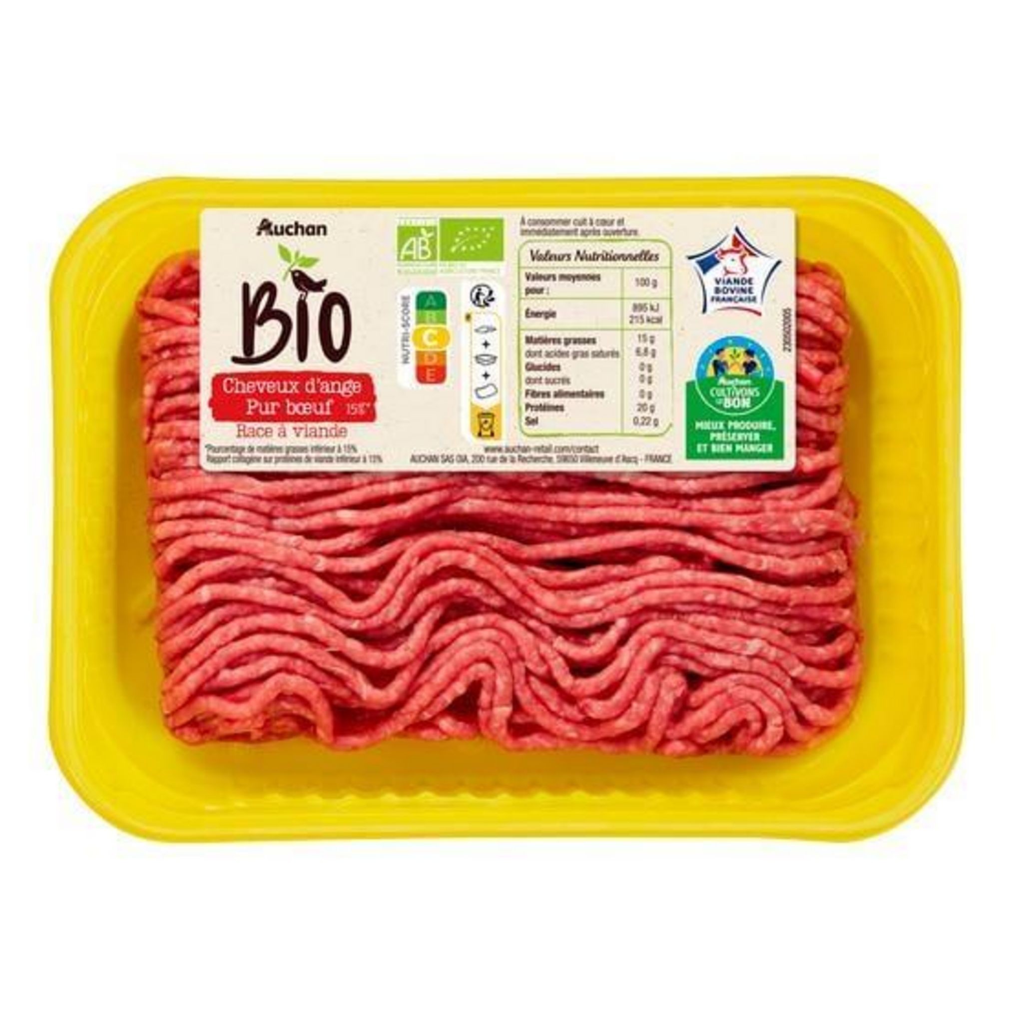 Viande hachée BIO salée par 500g