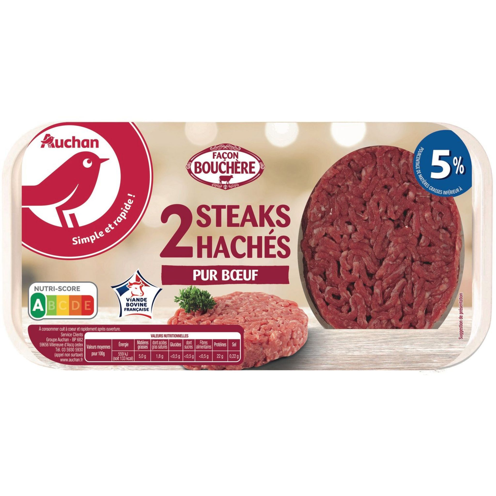 La Viande hachée 5% MG - mon-marché.fr