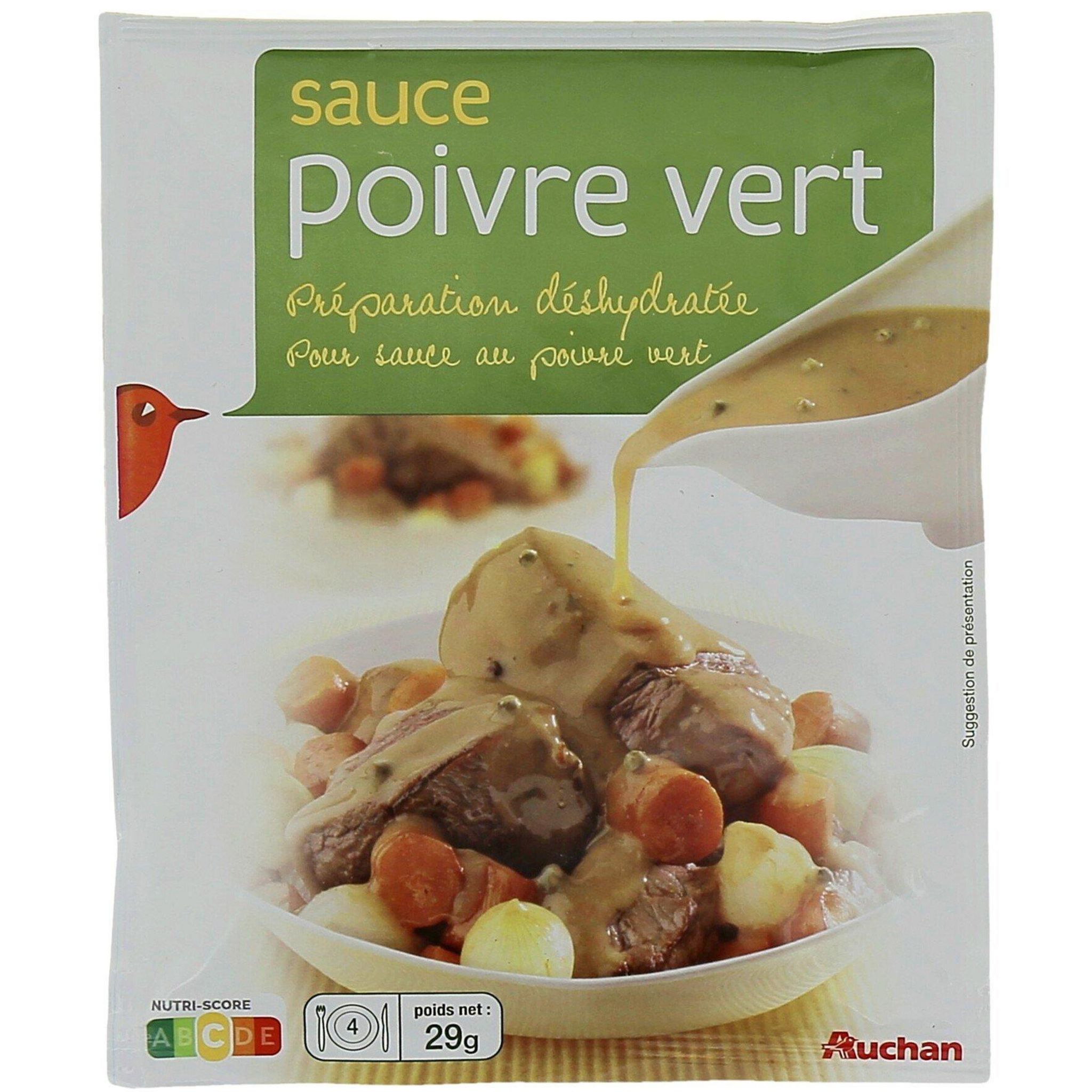 AUCHAN Sauce 3 poivres sachet 200g pas cher 