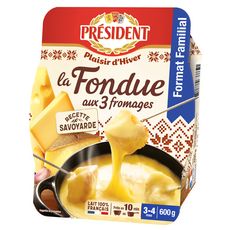 PRESIDENT Fondue aux 3 fromages 600g