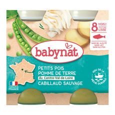 Babybio Petits pots Bébé Bio Légumes Cabillaud - Dès 8 mois